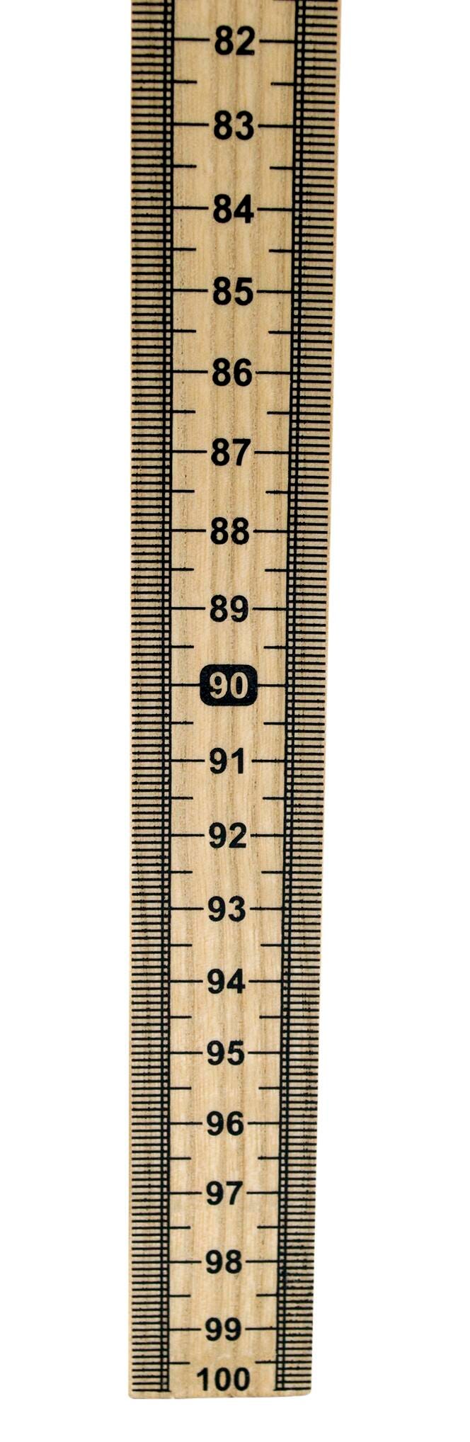 Eisco Labs Wooden Meter Stick Graduated One Side Zero Top